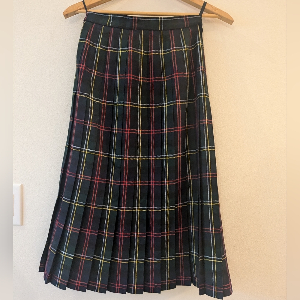 Vintage Lands' End wool pleated skirt size 6 petite